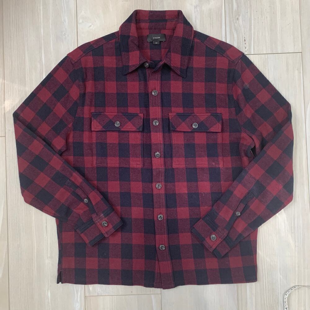Vince Men's Plaid Flannel Size S
